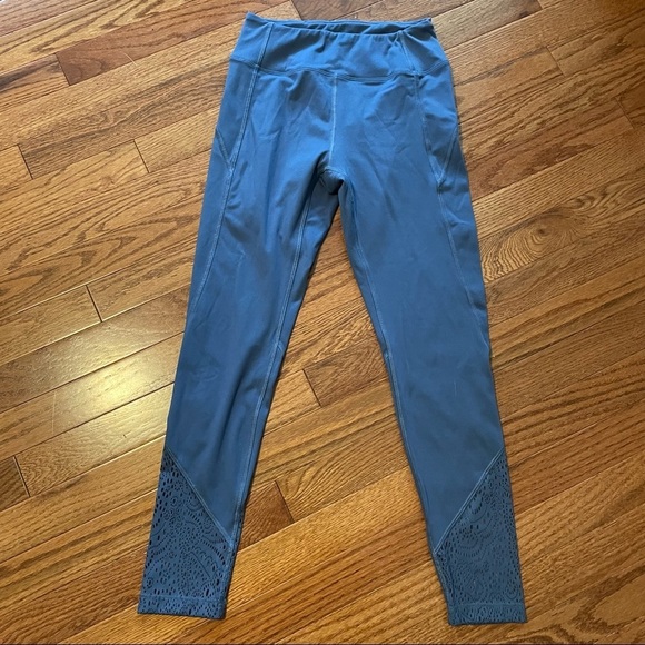 Victoria Secret PINK blue soft lattice lace Leggings size Small - Picture 4 of 8